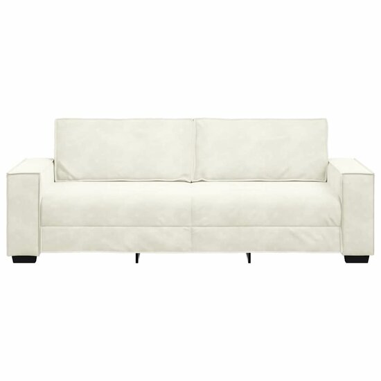 Driezitsbank Fluweel Kleurig 180 cm Cr&egrave;me