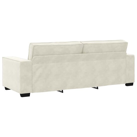Driezitsbank Fluweel Kleurig 180 cm Cr&egrave;me