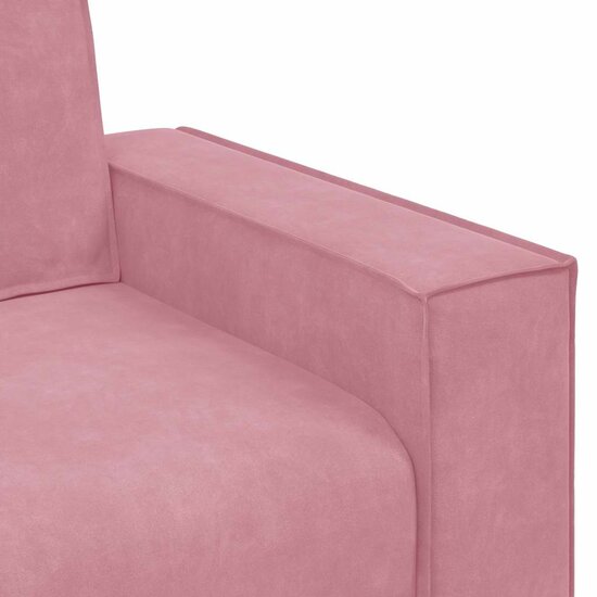 Driezitsbank Fluweel 180 cm Roze