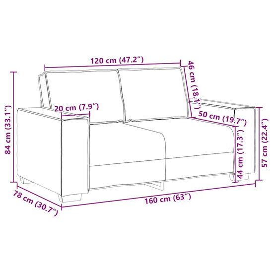 2-Delige Loungeset Met Kussens Fluweel Blauw