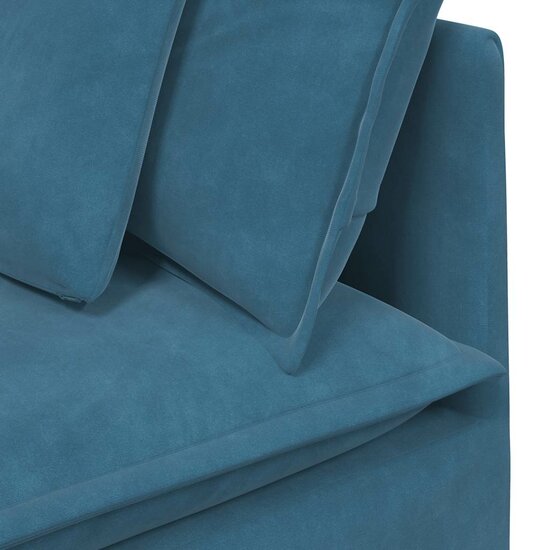 Modulaire Bank Met Kussens Fluweel Blauw