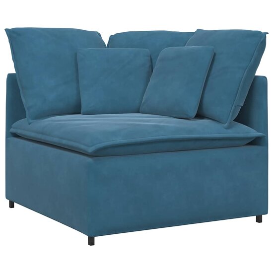 Modulaire Bank Met Kussens Fluweel Blauw