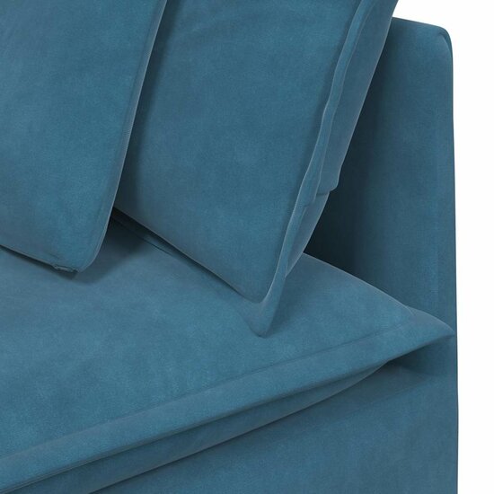 Modulaire Bank Met Kussens Fluweel Blauw