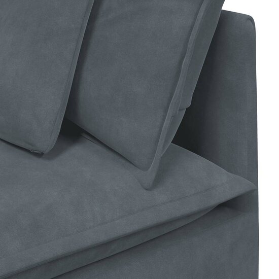 Modulaire Bank Met Kussens Fluweel Donkergrijs