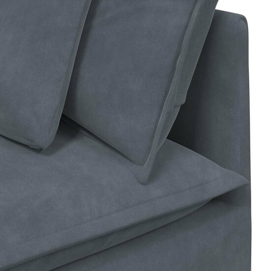 Modulaire Bank Met Kussens Fluweel Donkergrijs