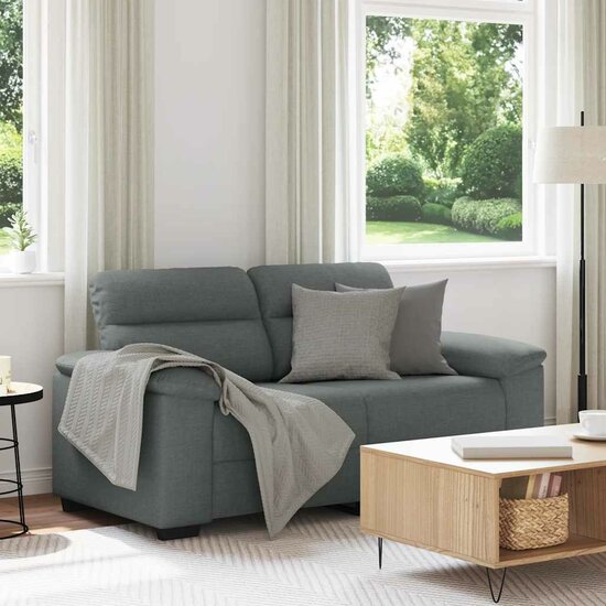 2-Zitsbank Stof 120 cm Donkergrijs