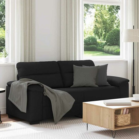 2-Zitsbank Stof 140 cm Zwart