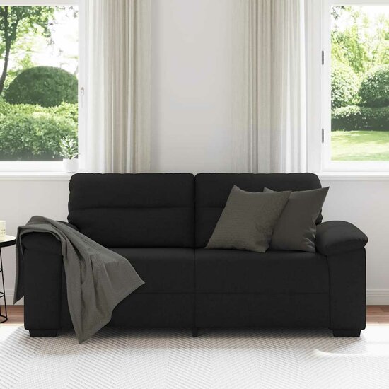 2-Zitsbank Stof 140 cm Zwart