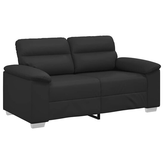 Tweezitsbank Kunstleer 120 cm Zwart