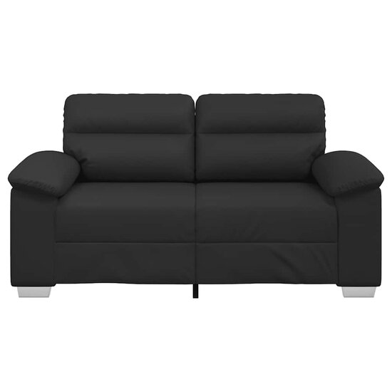 Tweezitsbank Kunstleer 120 cm Zwart