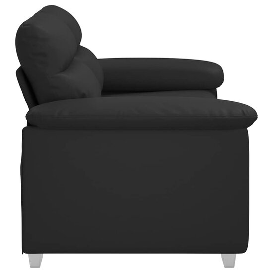 Tweezitsbank Kunstleer 120 cm Zwart