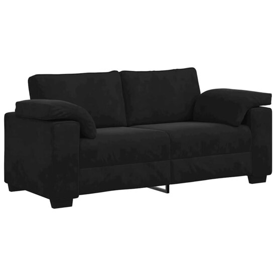 Loveseat Bank Fluweel 140 cm Zwart