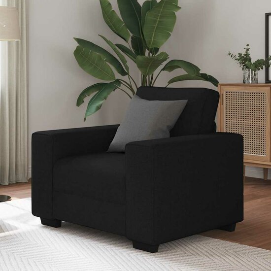 Fauteuil Stof 60 cm Zwart