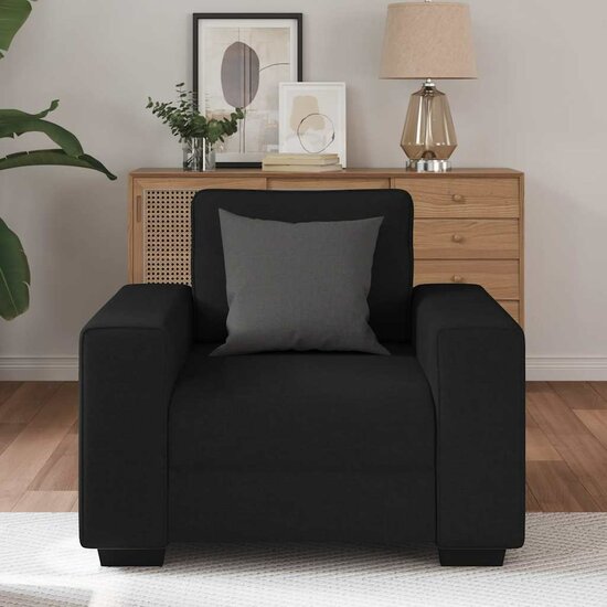 Fauteuil Stof 60 cm Zwart