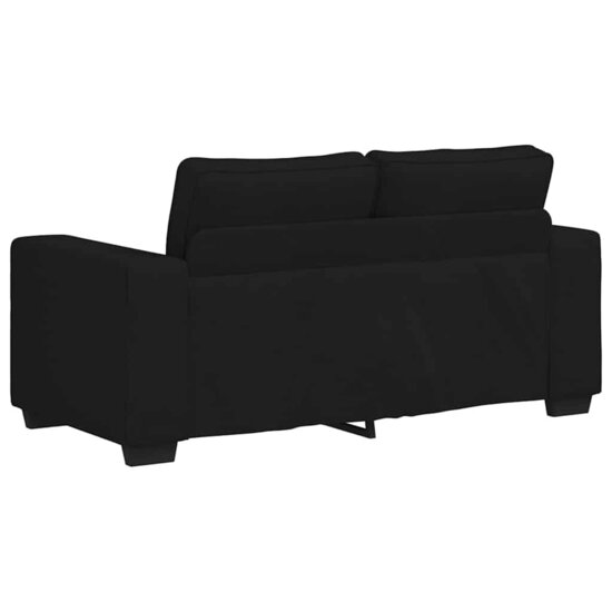 3-Delige Loungeset Met Kussens Stof Zwart
