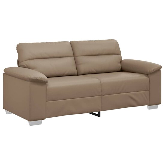 Tweezitsbank Kunstleer Kleurig 140 cm Cappuccino