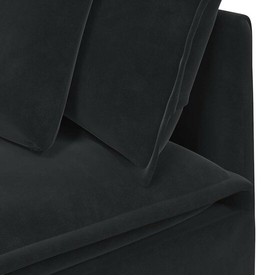 Modulaire Bank Met Kussens Fluweel Zwart
