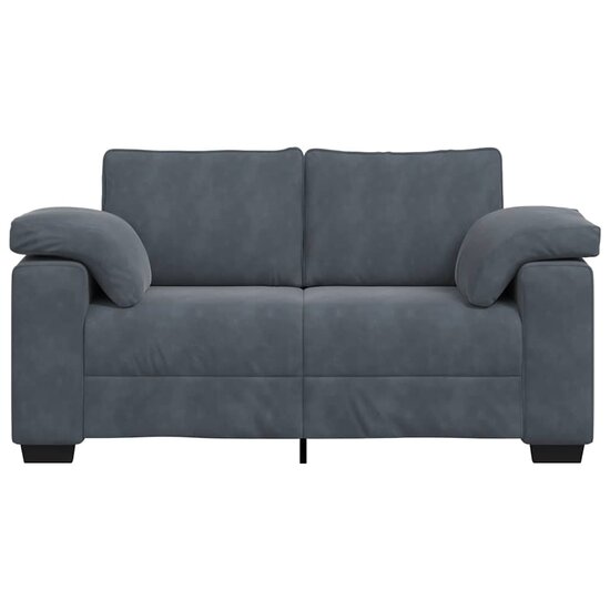 Loveseat Bank Fluweel 120 cm Donkergrijs