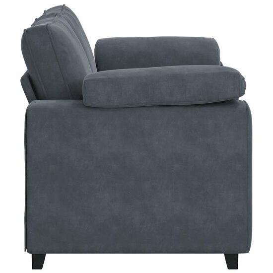 Loveseat Bank Fluweel 120 cm Donkergrijs