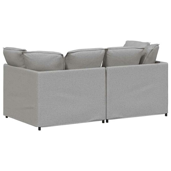 Modulaire Bank Met Kussens Stof Wolk Grijs Wolkengrijs