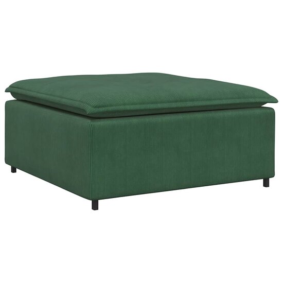 Modulaire Bank Met Voetenbank En Kussens Corduroy Jungle Groen Oerwoudgroen