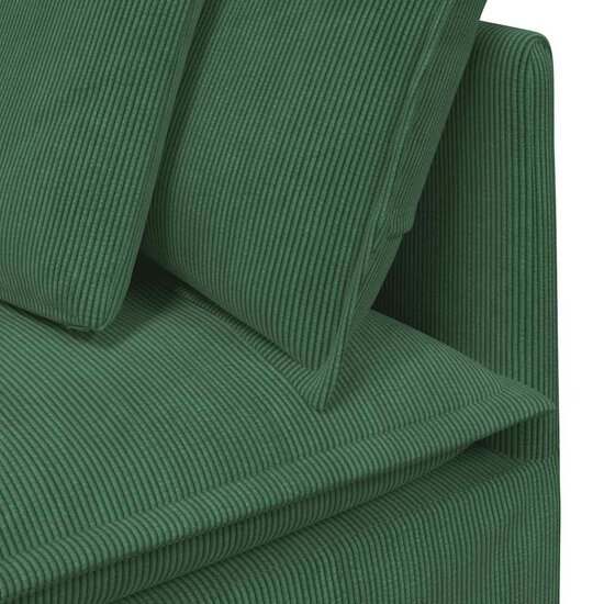 Modulaire Bank Met Voetenbank En Kussens Corduroy Jungle Groen Oerwoudgroen