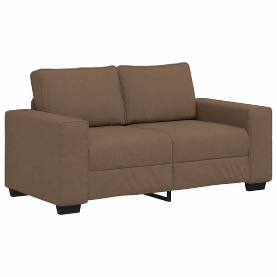 2-Delige Loungeset Met Kussens Stof Bruin