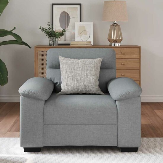 Fauteuil Stof 60 cm Lichtgrijs