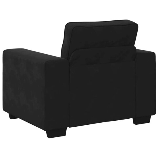3-Delige Loungeset Met Kussens Fluweel Zwart
