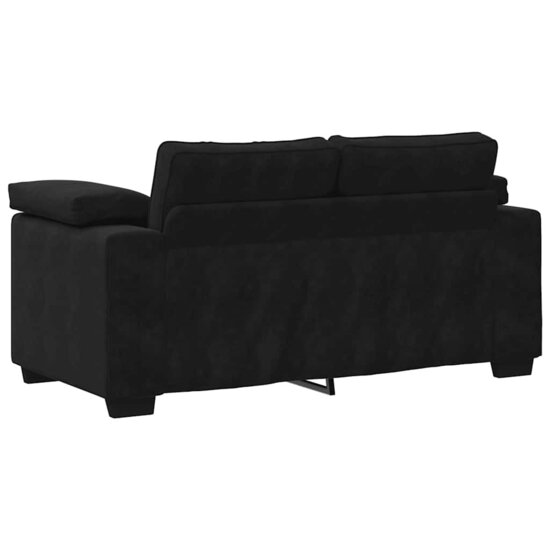 3-Delige Loungeset Met Kussens Fluweel Zwart