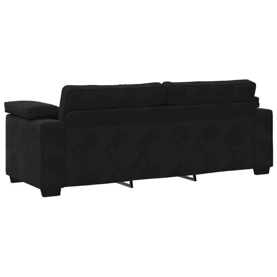 3-Delige Loungeset Met Kussens Fluweel Zwart