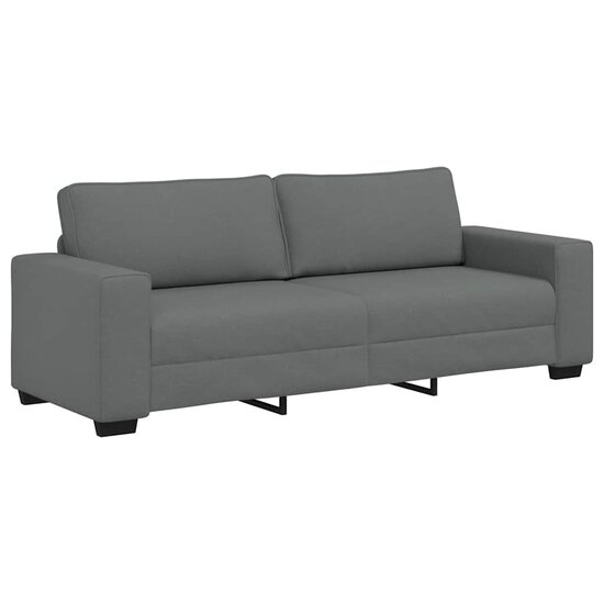 3-Delige Loungeset Met Kussens Stof Donkergrijs