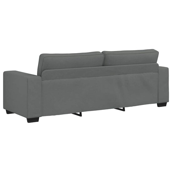 3-Delige Loungeset Met Kussens Stof Donkergrijs