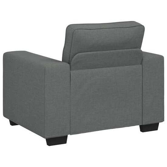 3-Delige Loungeset Met Kussens Stof Donkergrijs