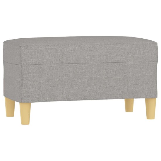 Bankje Stof 70 x 35 x 41 cm Lichtgrijs
