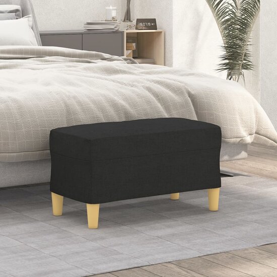 Bankje Stof 70 x 35 x 41 cm Zwart