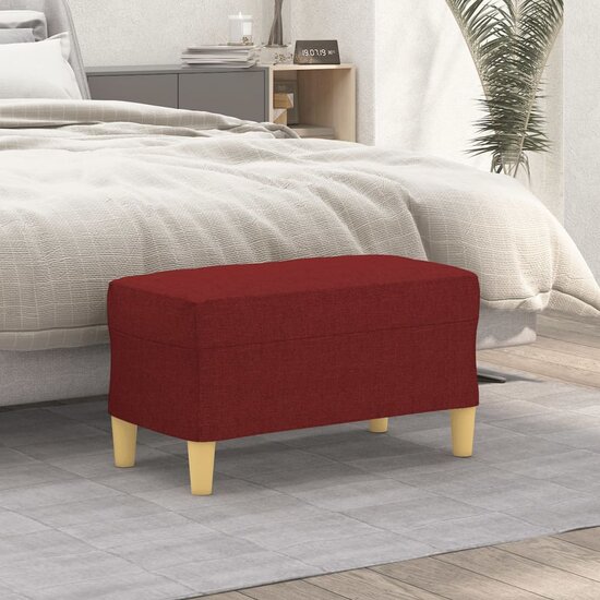 Bankje Stof 70 x 35 x 41 cm Wijnrood