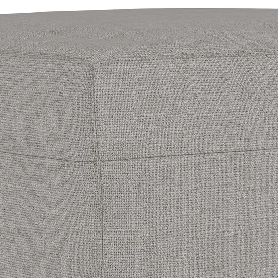 Bankje 100x35x41 cm stof lichtgrijs