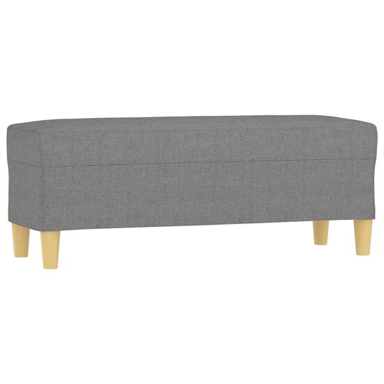 Bankje 100x35x41 cm stof donkergrijs