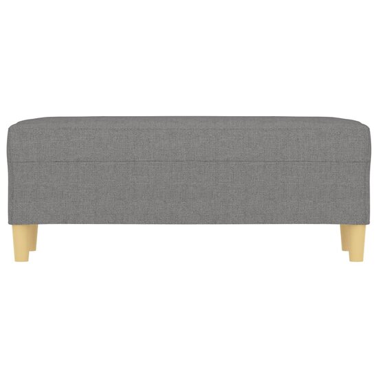 Bankje 100x35x41 cm stof donkergrijs