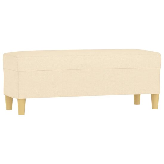 Bankje 100x35x41 cm stof cr&egrave;mekleurig