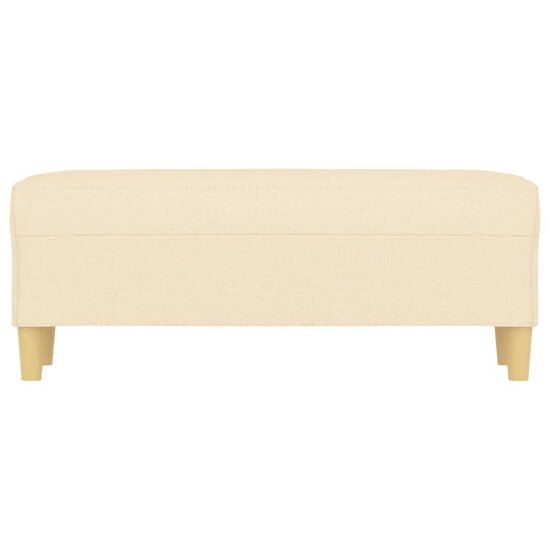 Bankje 100x35x41 cm stof cr&egrave;mekleurig