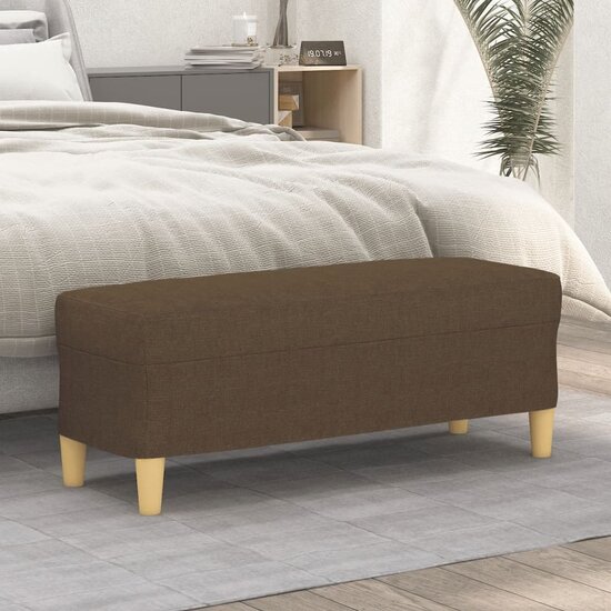 Bankje Stof 100 x 35 x 41 cm Bruin