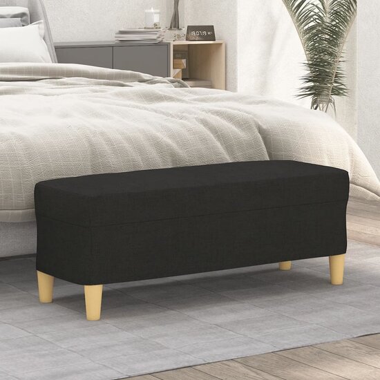 Bankje Stof 100 x 35 x 41 cm Zwart