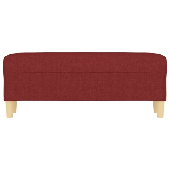 Bankje 100x35x41 cm stof wijnrood