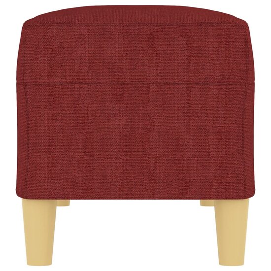 Bankje 100x35x41 cm stof wijnrood