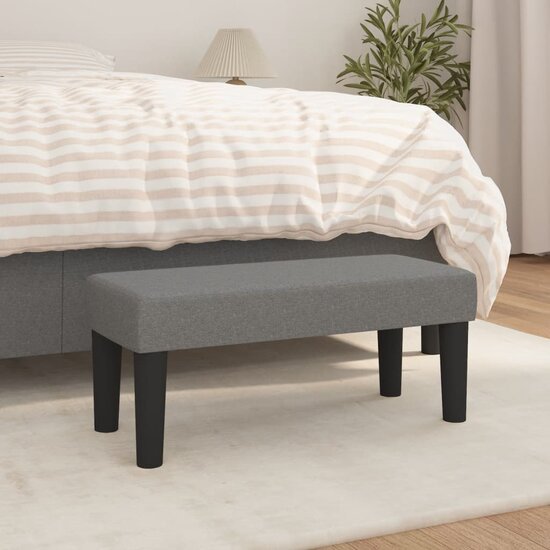 Bankje Stof 70 x 30 x 30 cm Donkergrijs