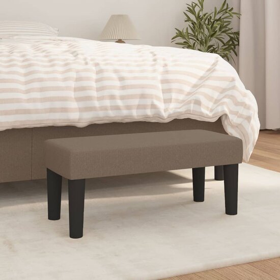 Bankje Stof 70 x 30 x 30 cm Taupe