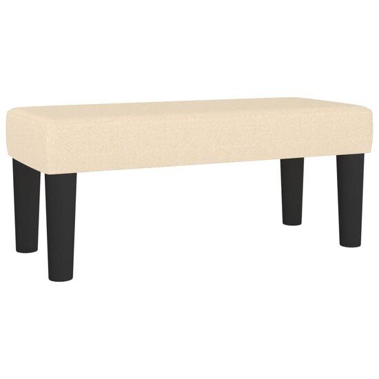 Bankje Stof Kleurig 70 x 30 x 30 cm Cr&egrave;me