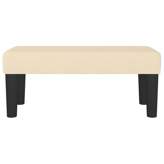 Bankje Stof Kleurig 70 x 30 x 30 cm Cr&egrave;me